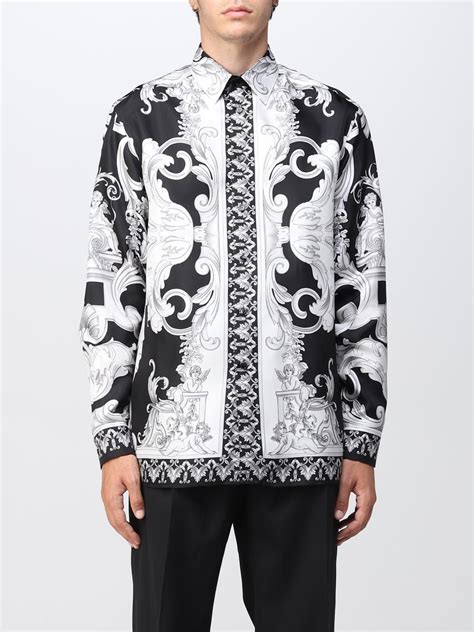 versace blouse zwart|big and tall Versace shirts.